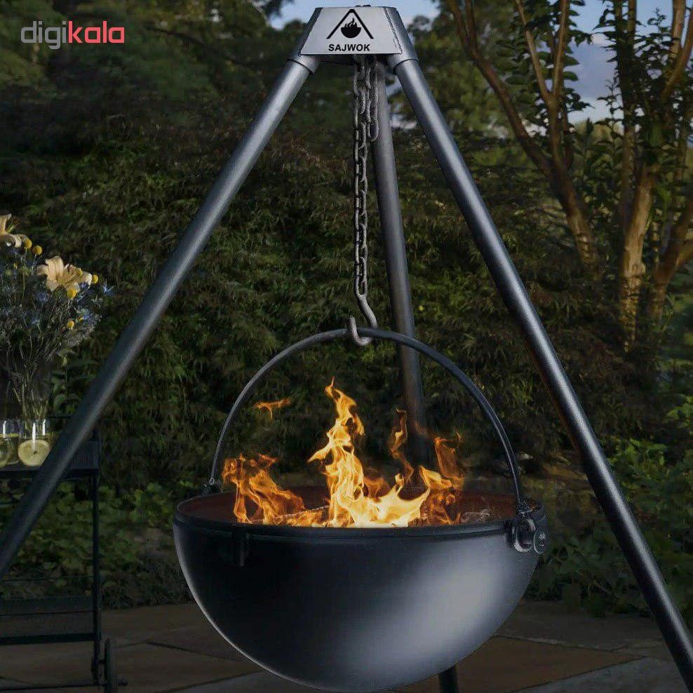 خرید اینترنتی با تخفیف ویژه استند و اجاق زغال سفری کد 01