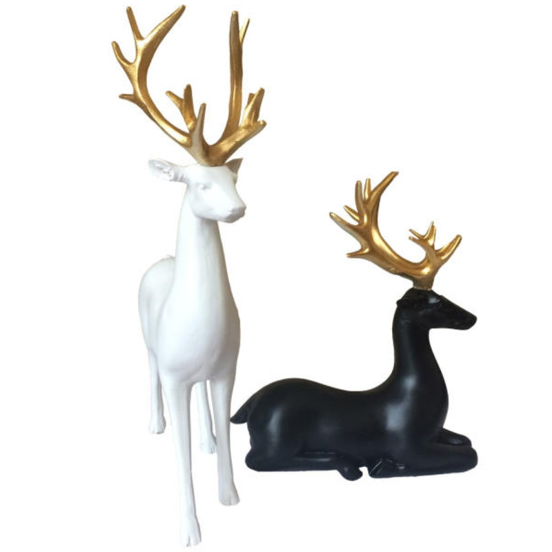 مجسمه طرح گوزن مدل RM-7969 مجموعه ۲ عددی