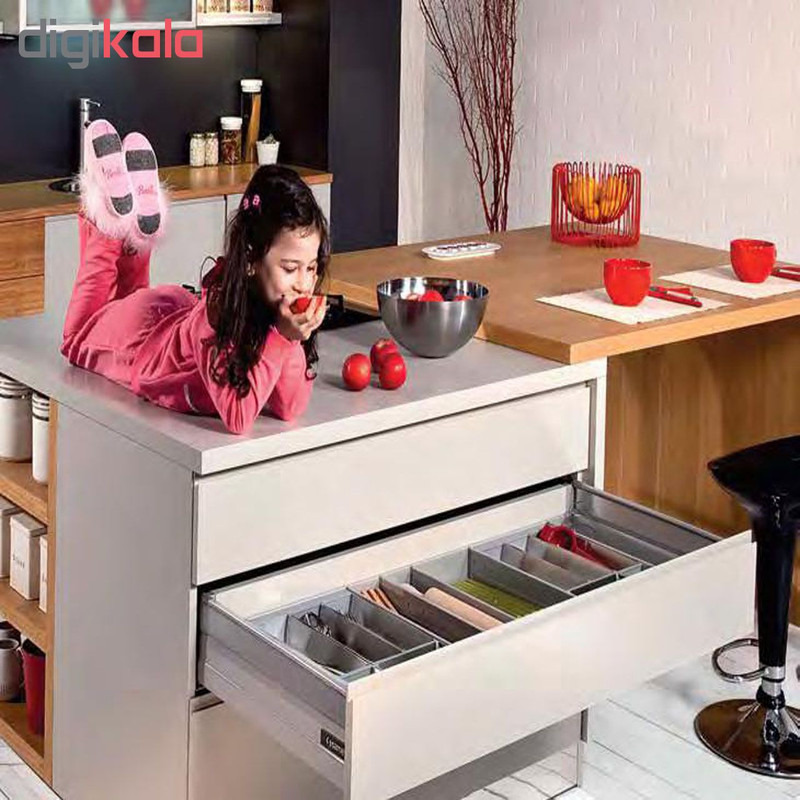 ریل کشو آرام بند صامت مدل Alphabox AT40 سایز 40 سانتیمتری بسته 2 عددی