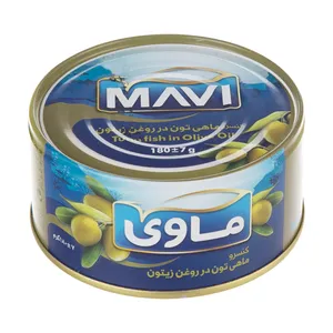 کنسرو ماهی تون در روغن زیتون ماوی مقدار 180 گرم