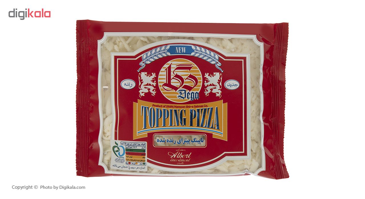 تاپینگ پیتزا منجمد دگا مقدار 180 گرم