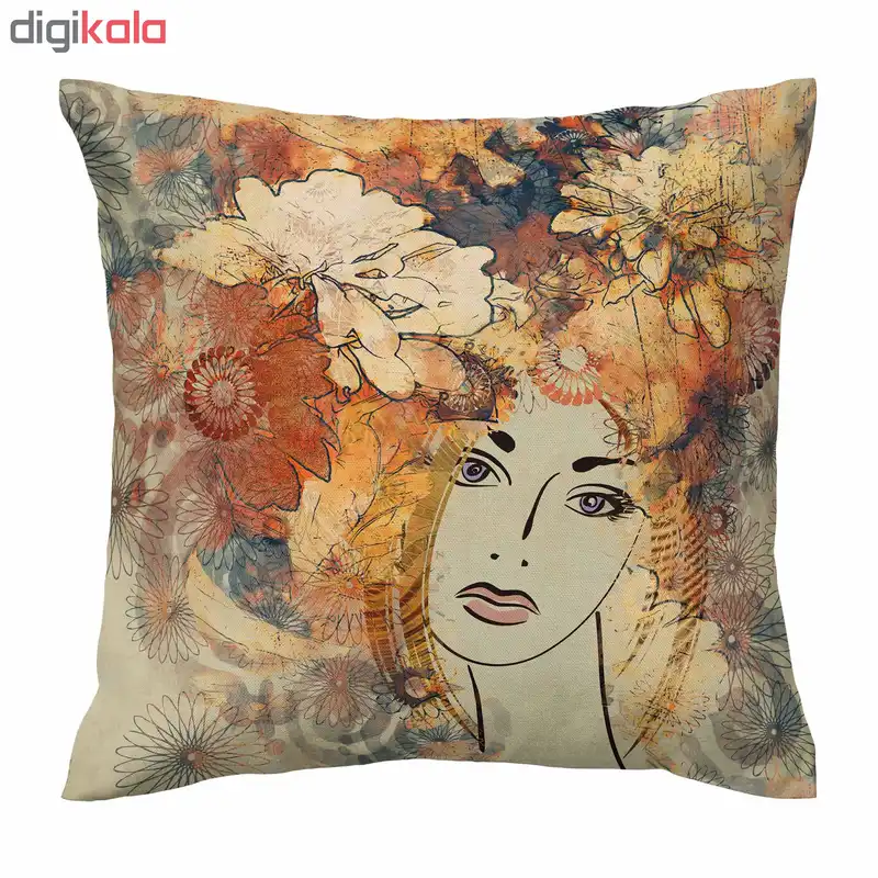 کاور کوسن طرح نقاشی زن کد 462