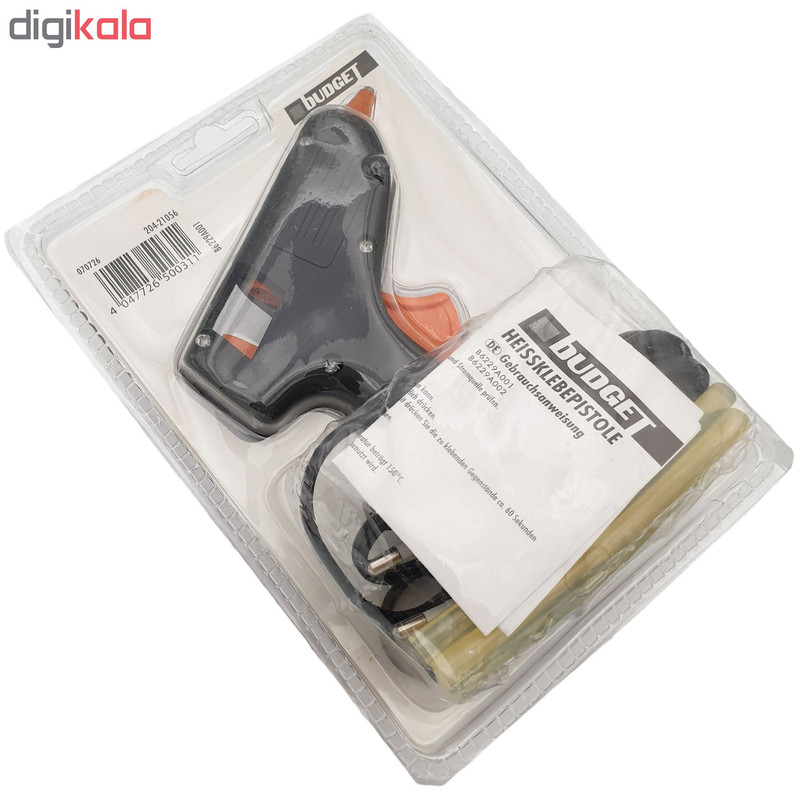 دستگاه چسب تفنگی بودگت مدل T-30W به همراه 3 عدد چسب