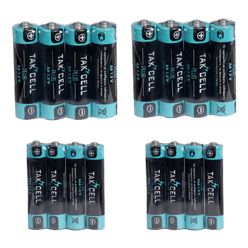 باتری قلمی و نیم قلمی تکسل مدل Super Heavy Duty بسته 16 عددی