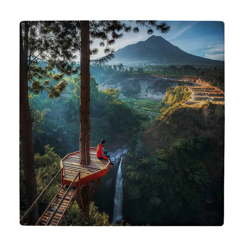 زیر لیوانی  طرح آبشار و پل معلق کد    6147646_5400