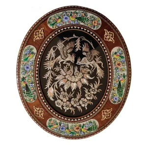 تابلو قلم زنی طرح گل و مرغ کد 1006