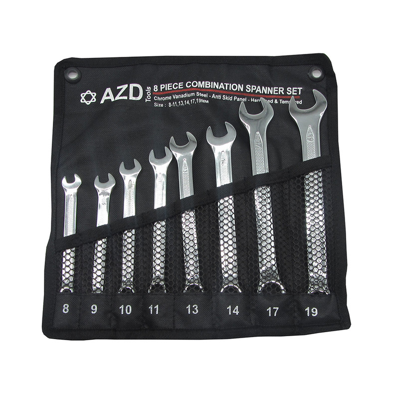 مجموعه 8 عددی آچار یک سر تخت یک سر رینگی ای زد دی مدل D-3113 مجموعه 8 عددی آچار یک سر تخت یک سر رینگی ای زد دی مدل D-3113