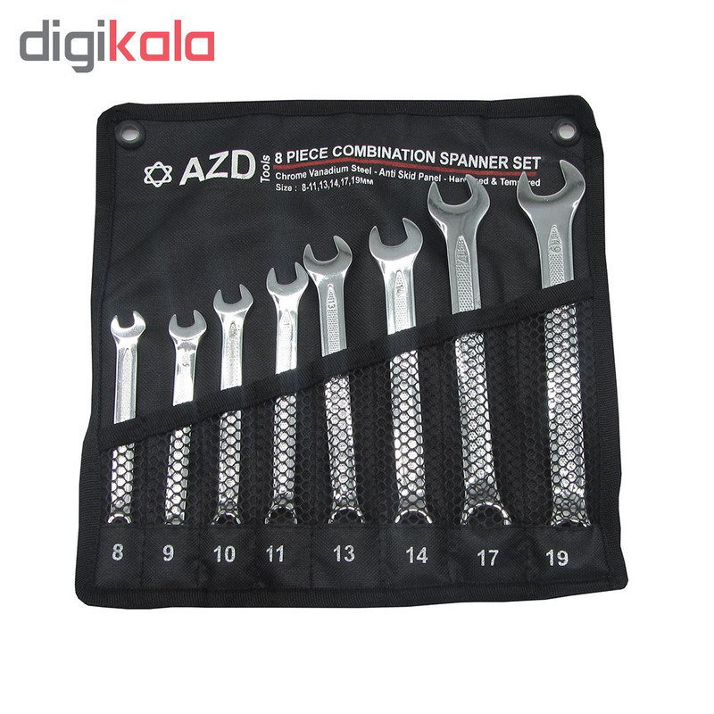 مجموعه 8 عددی آچار یک سر تخت یک سر رینگی ای زد دی مدل D-3113 مجموعه 8 عددی آچار یک سر تخت یک سر رینگی ای زد دی مدل D-3113