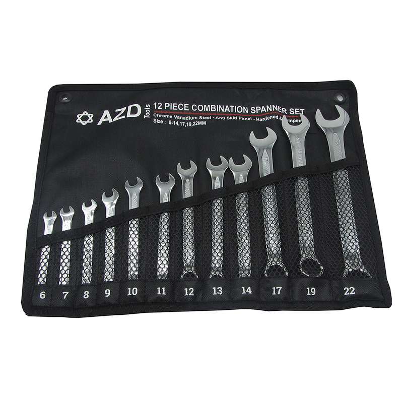 مجموعه 12 عددی آچار یک سر تخت یک سر رینگی ای زد دی مدل I-3113