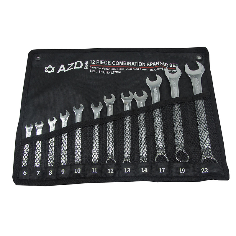 مجموعه 12 عددی آچار یک سر تخت یک سر رینگی ای زد دی مدل I-3113