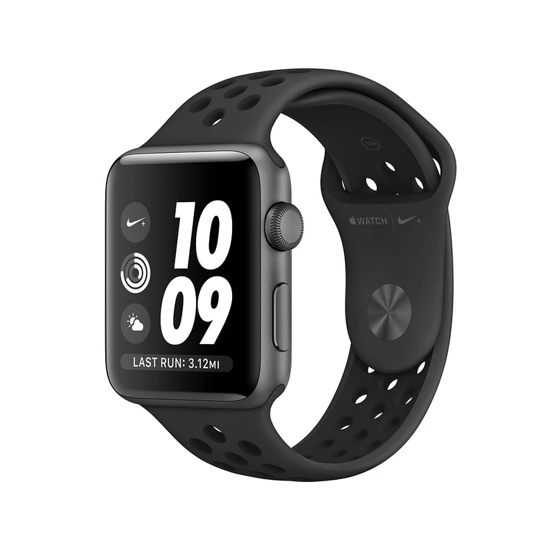 ساعت هوشمند اپل واچ سری 3 مدل Nike Plus 38mm Space Gray Aluminum Case with Anthracite/Black Nike Sport Band
