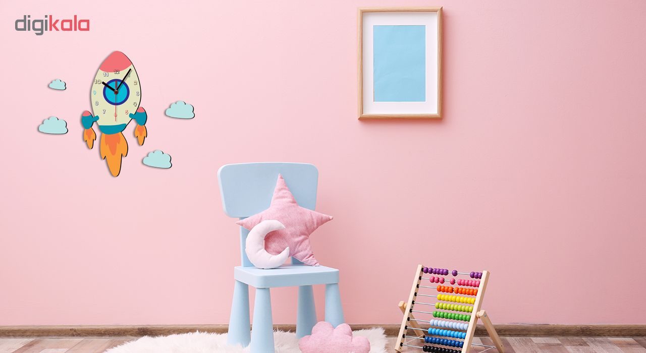 ساعت دیواری کودک باروچین طرح موشک