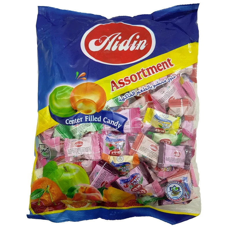 آبنبات با طعم میوه و مغز پاستیل آیدین مقدار 1 کیلوگرم