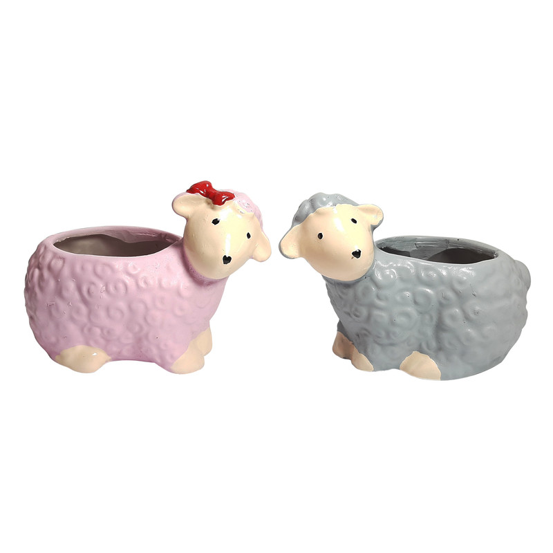 گلدان طرح گوسفند کد 164 مجموعه 2 عددی