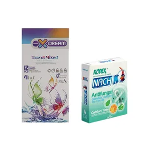 کاندوم ایکس دریم مدل travel mixed بسته 12 عددی به همراه کاندوم ناچ کدکس مدل anti fungal بسته 3 عددی