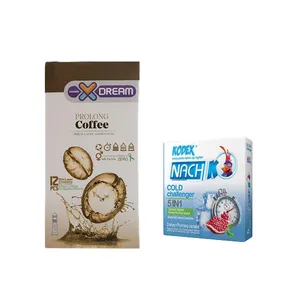 کاندوم ایکس دریم مدل coffe بسته 12 عددی به همراه کاندوم ناچ کدکس مدل cold challenger بسته 3 عددی