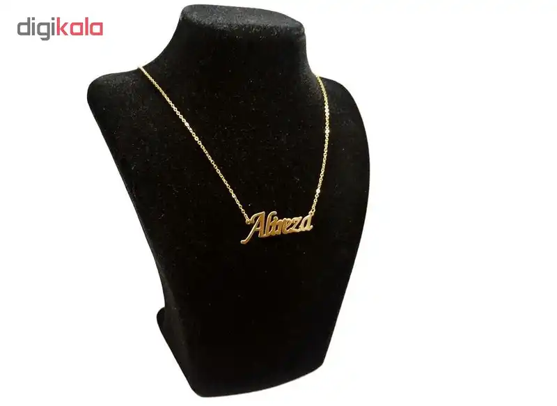 گردنبند طلا 18 عیار زنانه طرح اسم علیرضا کد UN0037
