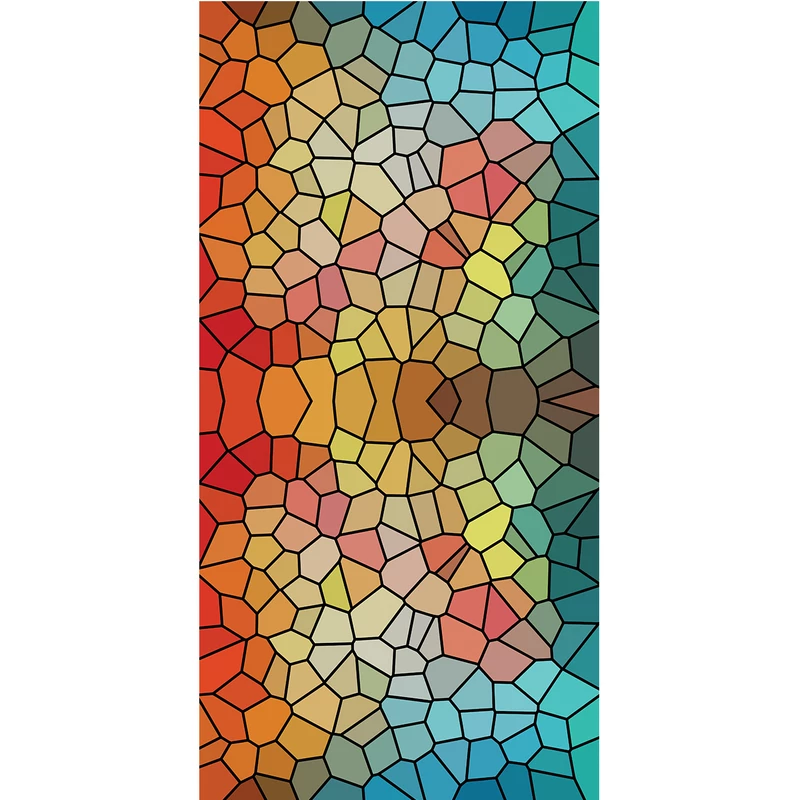 استیکر شیشه طرح رنگارنگ کد 8