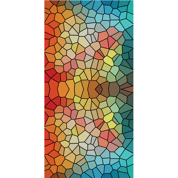 استیکر شیشه طرح رنگارنگ کد 8