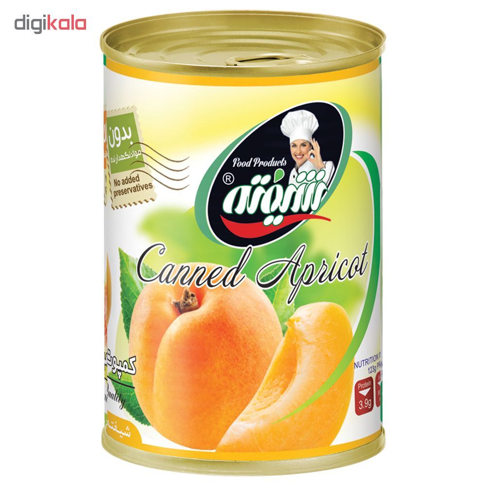 کمپوت زردآلو شیفته مقدار 370 گرم main 1 1
