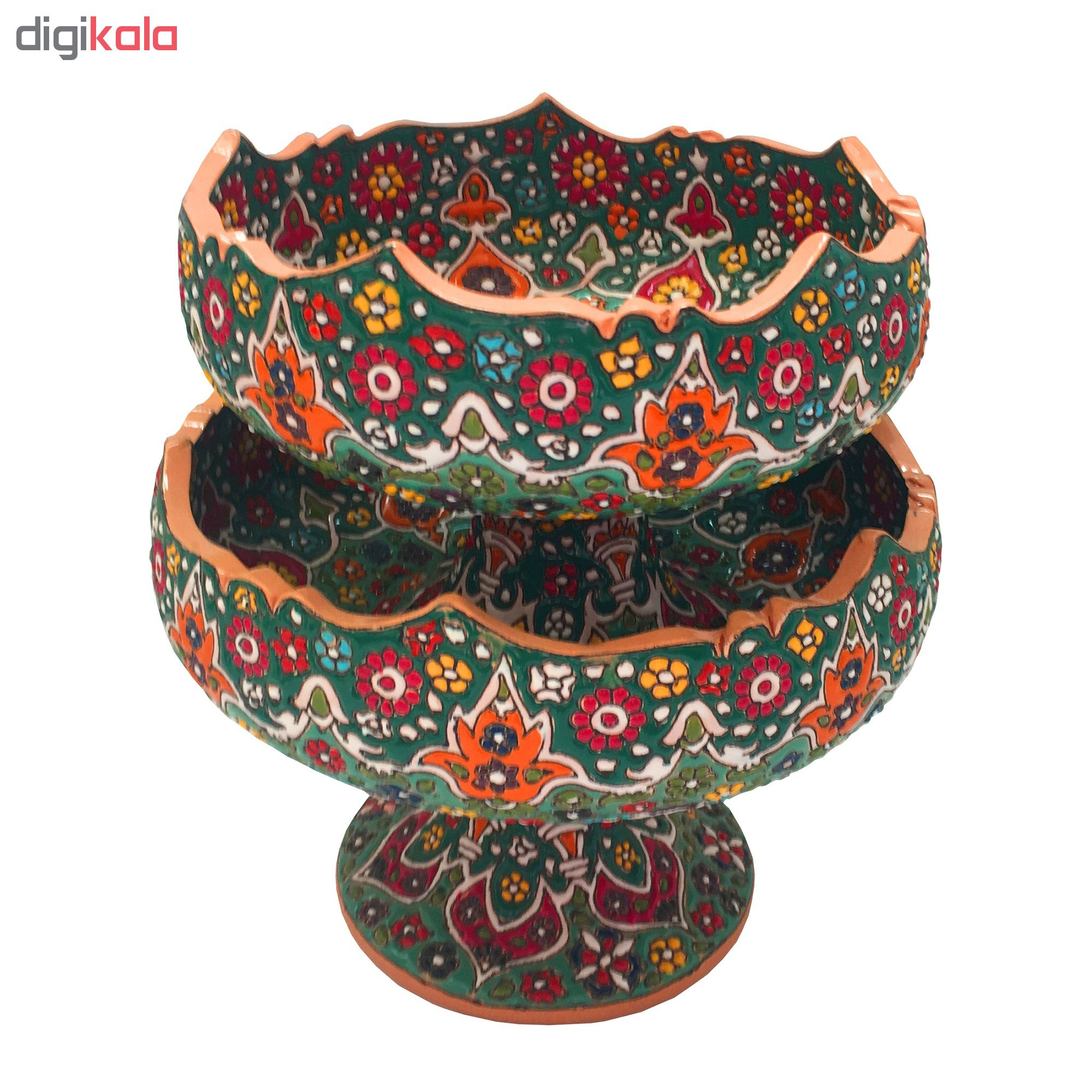 ست شیرینی خوری و شکلات خوری میناکاری کد RAG12