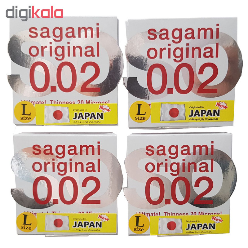 کاندوم ساگامی مدل لارج بسته 4 عددی