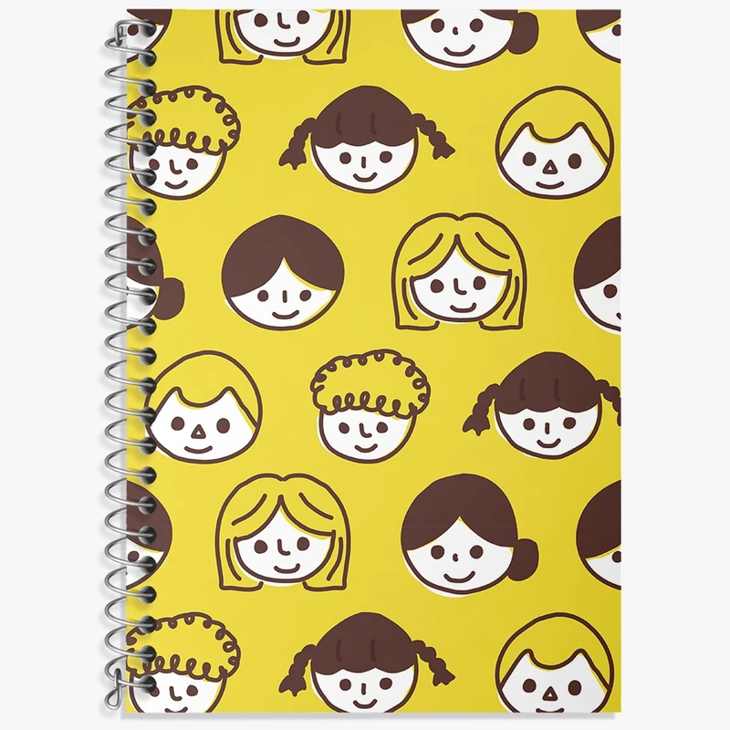 دفتر لغت 50 برگ خندالو طرح پترن صورتک کد N401