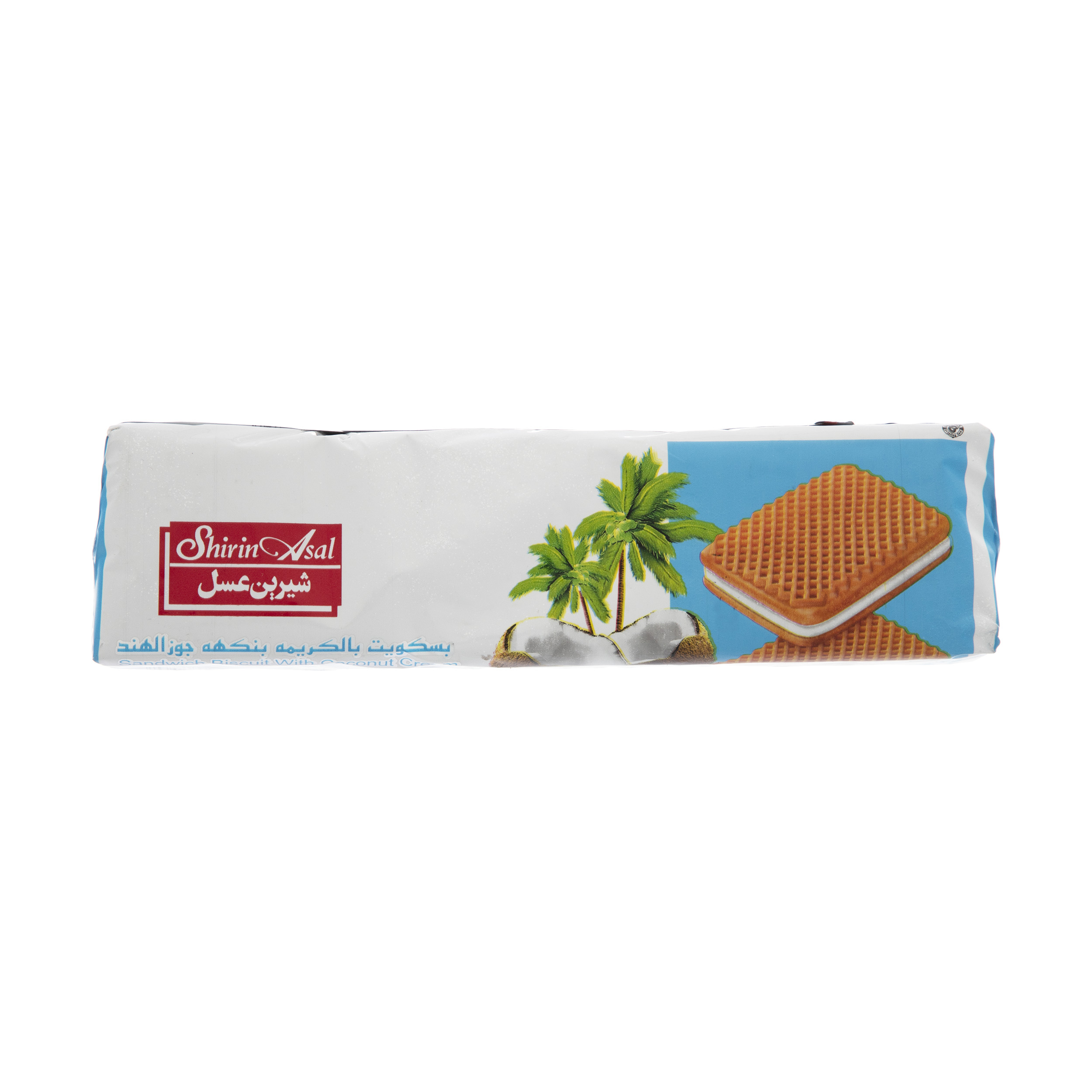 بیسکویت کرم دار شیرین عسل با طعم نارگیل مقدار 120 گرم