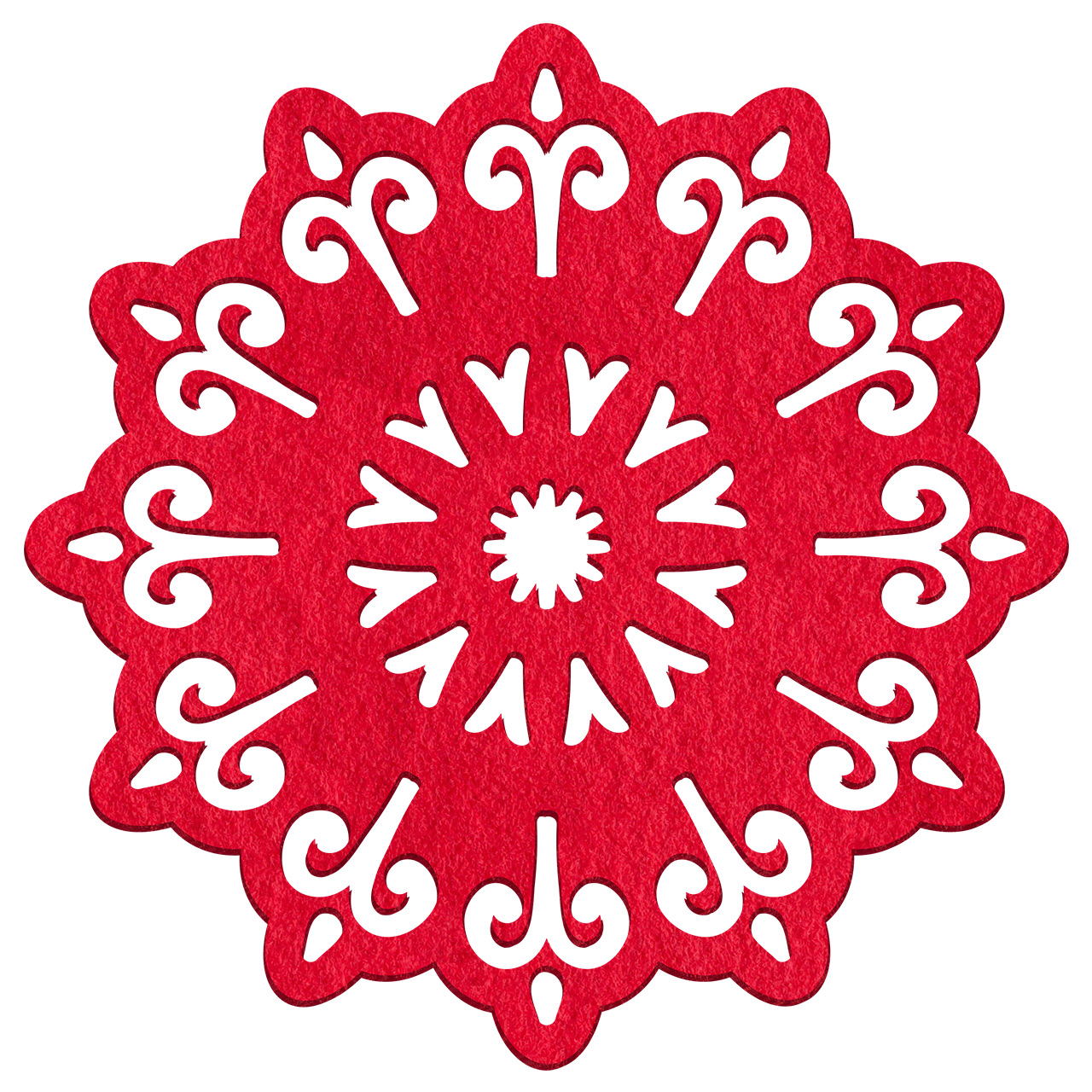 زیر بشفابی طرح گل کد 102 بسته ۶ عددی
