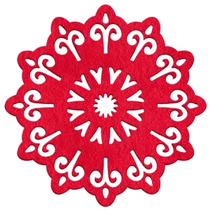 زیر بشفابی طرح گل کد 102 بسته ۶ عددی