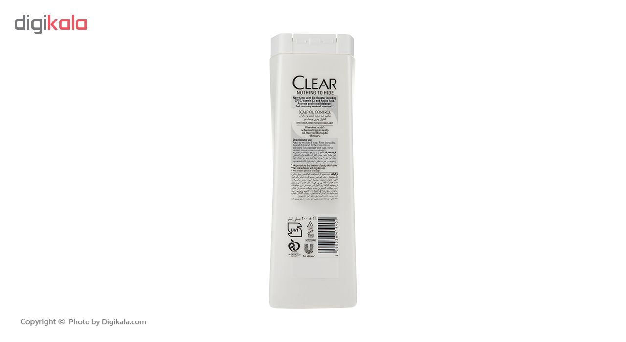 شامپو تقویت کننده بانوان کلیر مدل Scalp Oil Control حجم 400 میلی لیتر