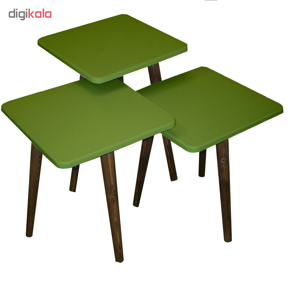 میز عسلی مدل 123 کد 06 مجموعه 3 عددی