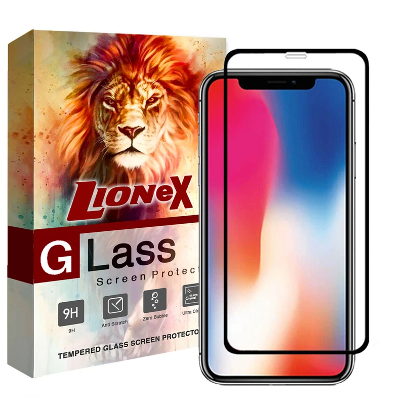 محافظ صفحه نمایش 5D لایونکس مدل USS مناسب برای گوشی موبایل اپل iPhone X