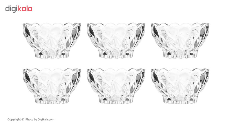 پیاله شیشه و بلور اصفهان سری فلورانس کد 923 بسته 6 عددی