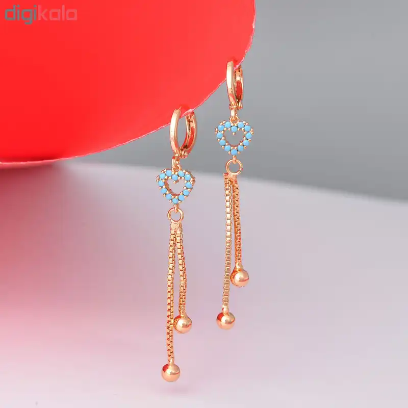 گوشواره زنانه ماصرم طرح قلب کد GO1371