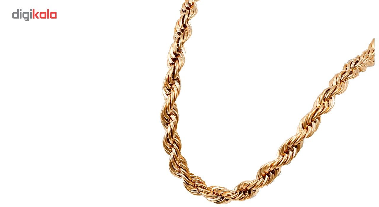 گردنبند استیل مانچو طرح طنابی مدل nm622 -  - 11