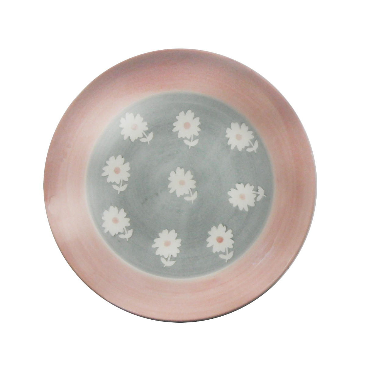 بشقاب طرح گل سفید کد 508