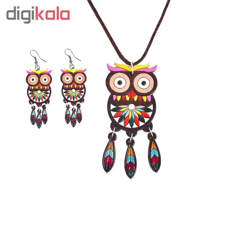 نیم ست زنانه طرح جغد کد 12