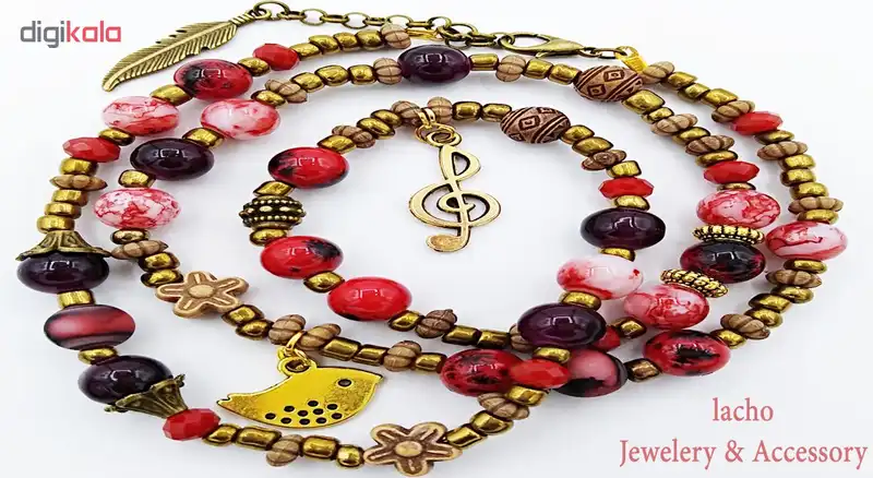 دستبند زنانه لاچو طرح مرغ و پر کد DO-G