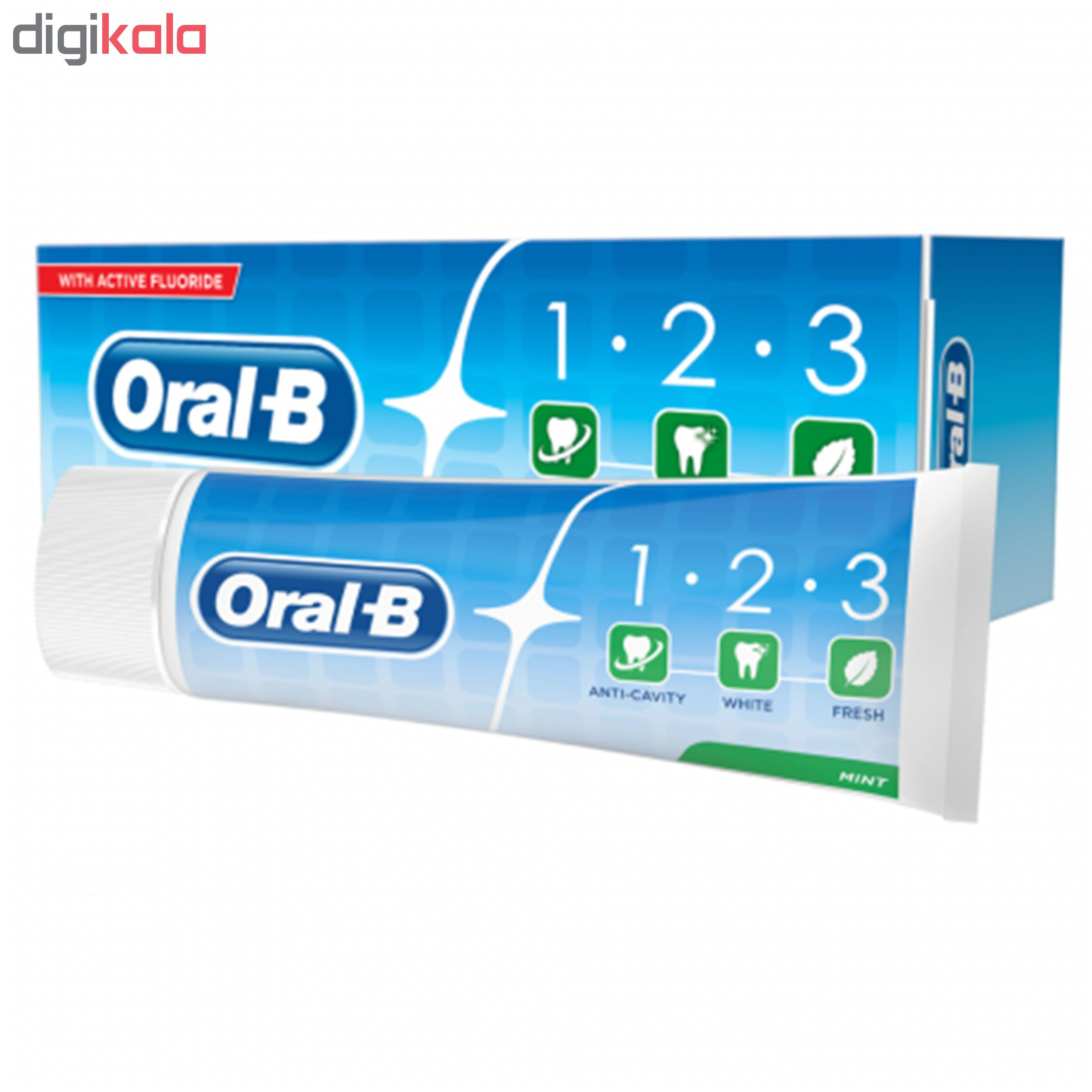 خمیر دندان اورال- بی مدل 1.2.3 حجم 100 میلی لیتر
