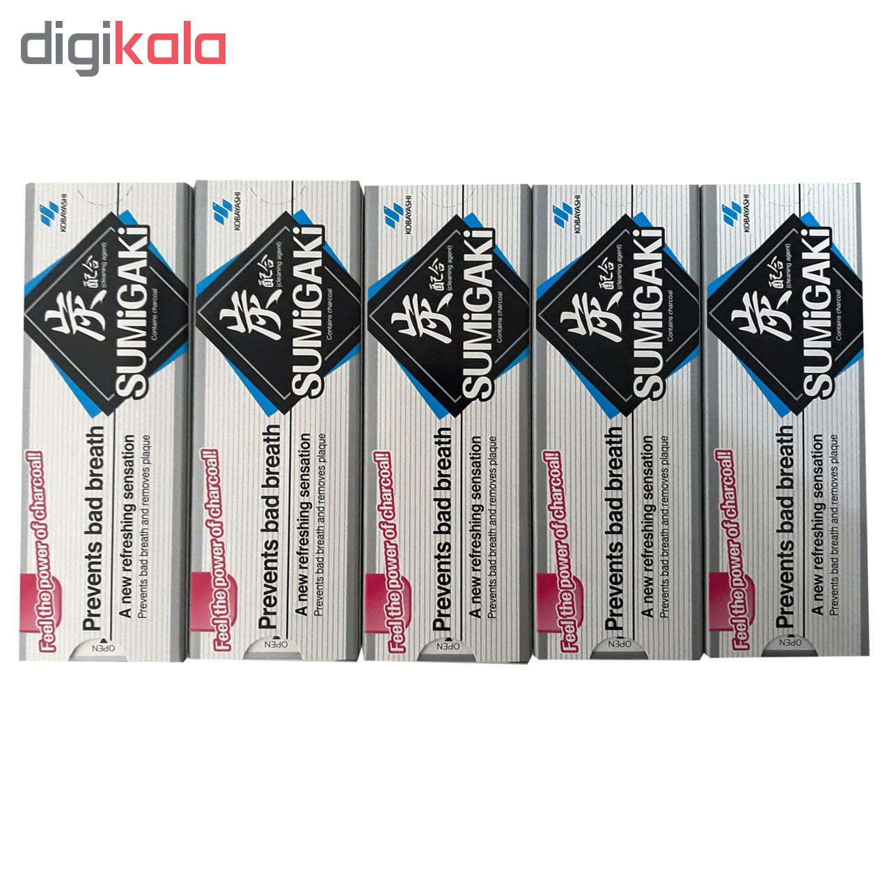 خمیر دندان کوبایاشی مدل Sumigaki حجم 100 میلی لیتر مجموعه 5 عددی