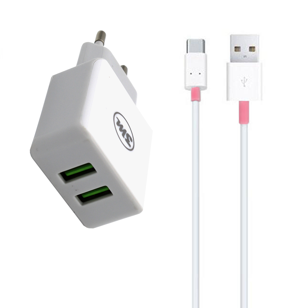 شارژر دیواری تری ام مدل MS-F333 به همراه کابل تبدیل microUSB