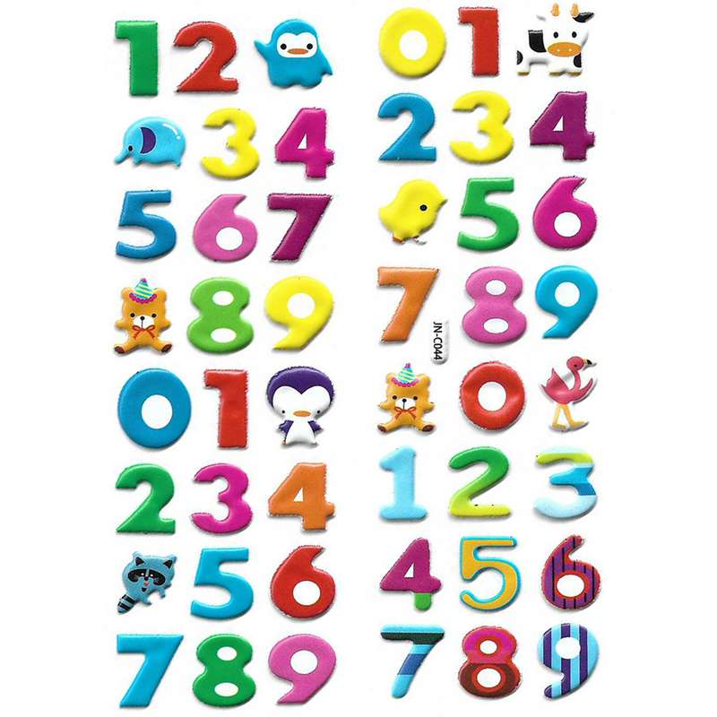 استیکر کودک طرح اعداد مدل j044