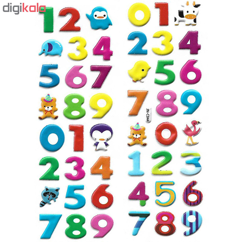 استیکر کودک طرح اعداد مدل j044