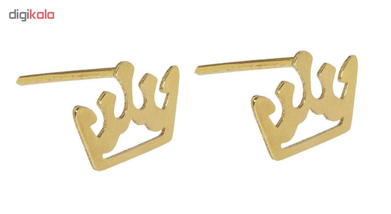 نیم ست طلا 18 عیار زنانه طرح تاج کد SG567