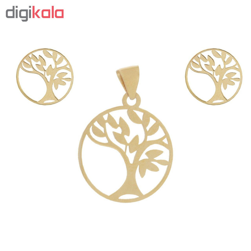 نیم ست طلا 18 عیار زنانه طرح درخت کد SG568