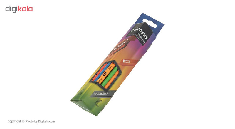 مداد مشکی نئون پیکاسو مدل 18E1146 بسته 12 عددی