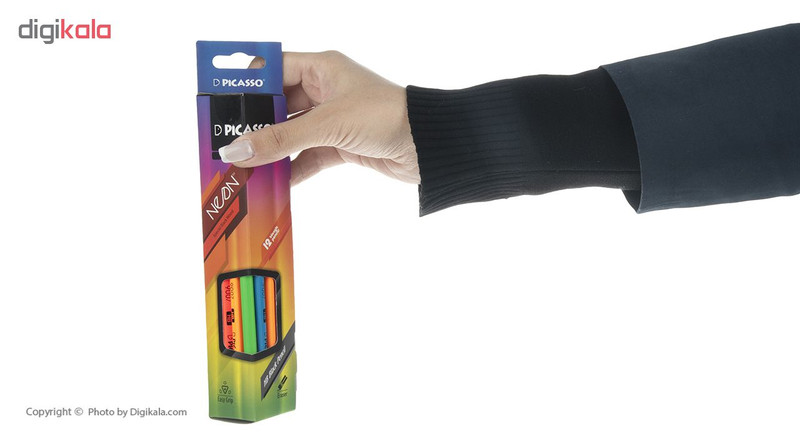 مداد مشکی نئون پیکاسو مدل 18E1146 بسته 12 عددی