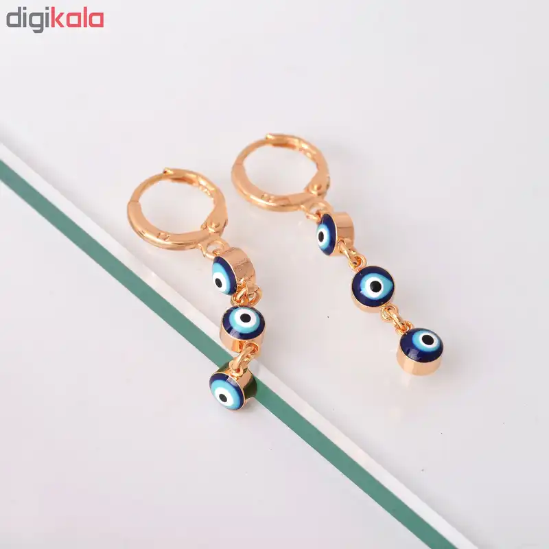 گوشواره زنانه طرح چشم نظر کد GO1384