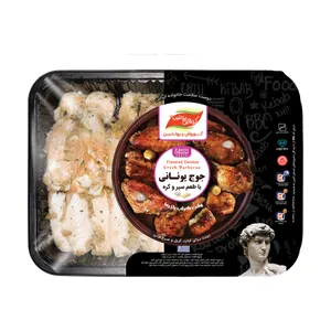 بال و بازو کبابی کوروش پروتئین البرز با طعم سیر و کره یونانی مقدار 800 گرم